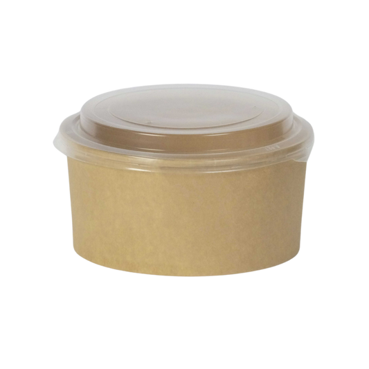 26 OZ kraft rice bowl 750 cc (high)  with lid 300pcs/carton